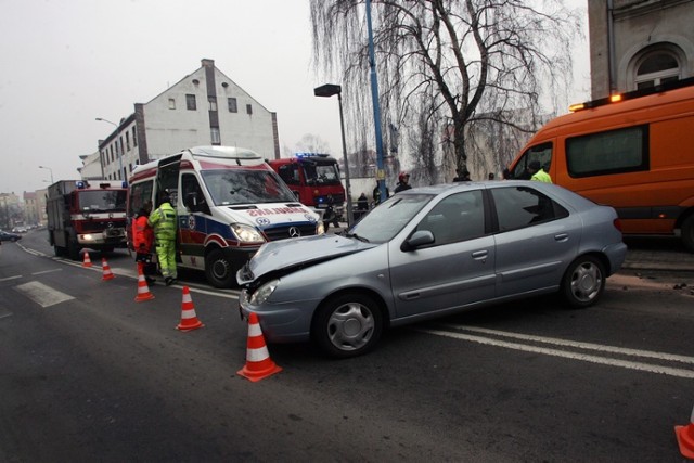 Wypadek na ulicy Złotoryjskiej w Legnicy