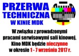 Przerwa techniczna w kinie MDK w Wągrowcu 