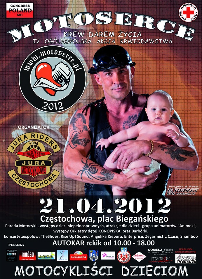 Motoserce 2012 w Częstochowie: dołącz się do motocyklistów i oddaj krew potrzebującycm dzieciom