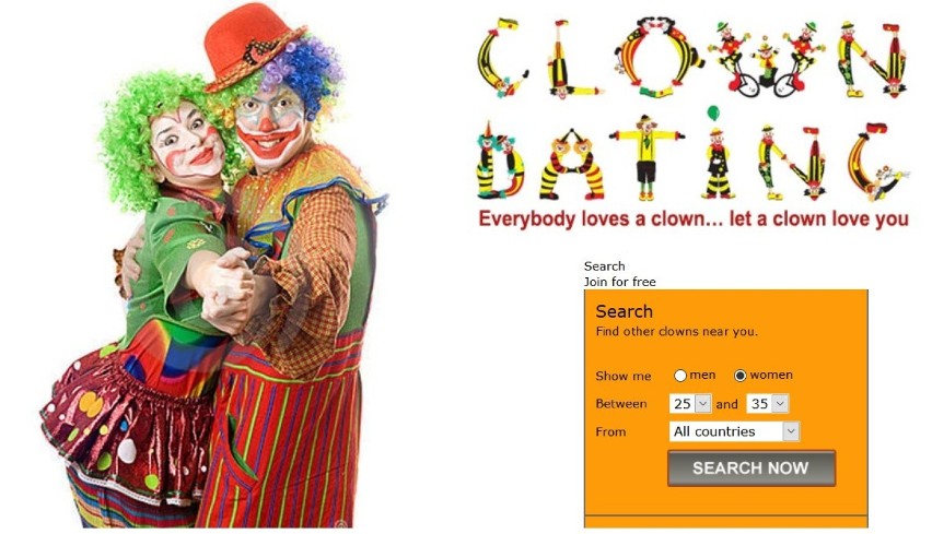 Clown Dating pomaga zbliżyć się do siebie wszystkim clownom...
