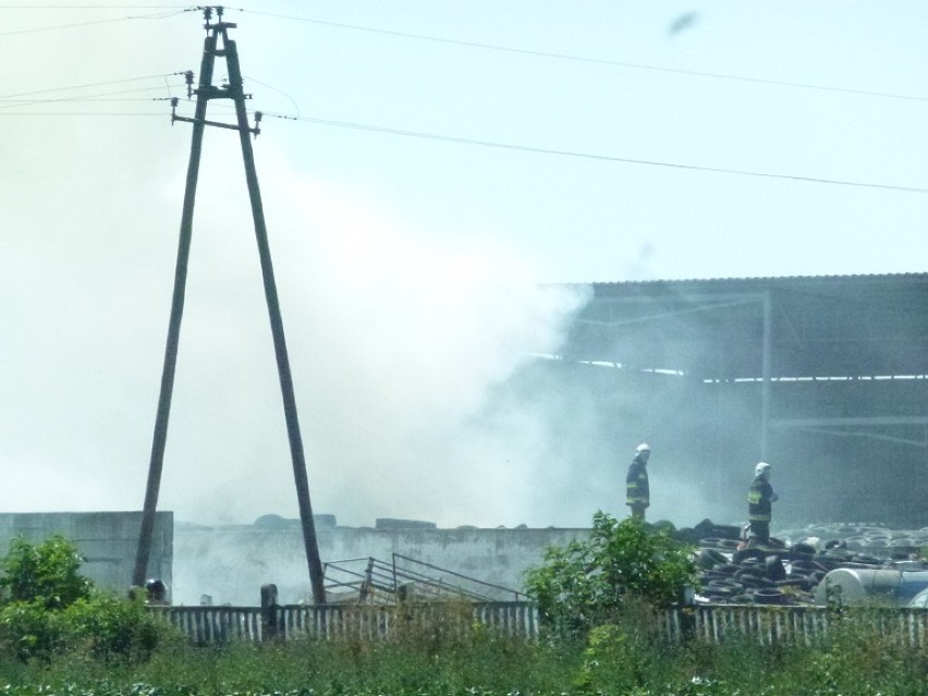 Pożar fermy w Chaławach [4.07.2014]