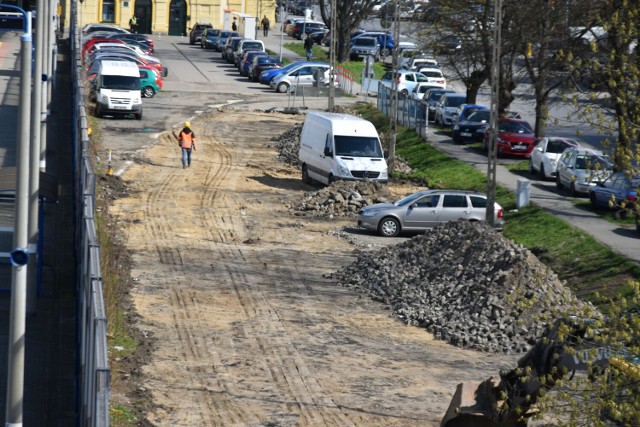 Budowa węzła przesiadkowego w Bochni przy dworcu PKP, 13.04.2023