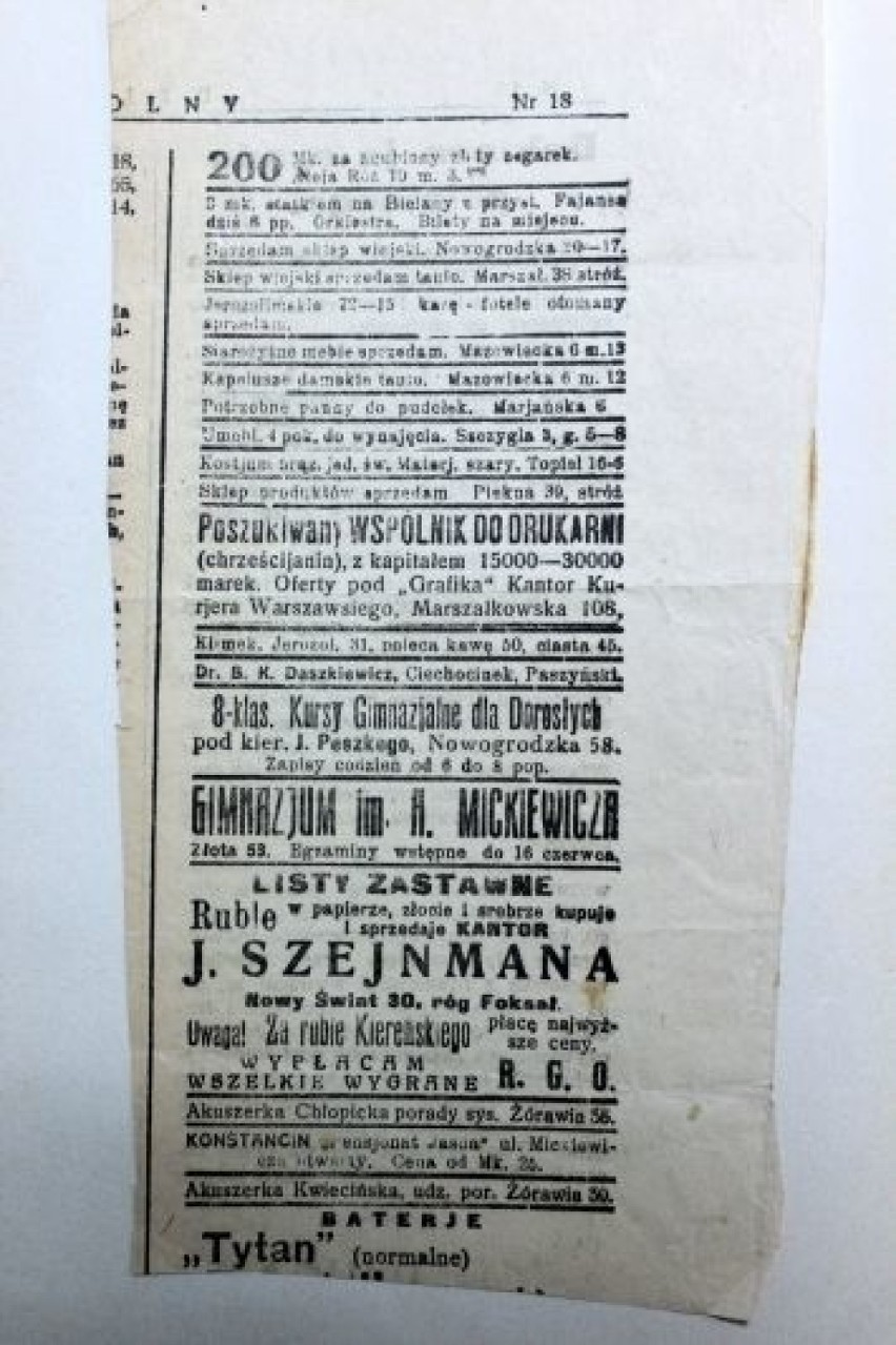 Była wystawa na 100-lecie Niepodległej, szykuje się kolejna na 100-lecie wojny polsko-bolszewickiej z 1920 roku