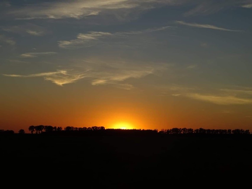 Przepiękny zachód słońca widziany z górek za Bukowcem