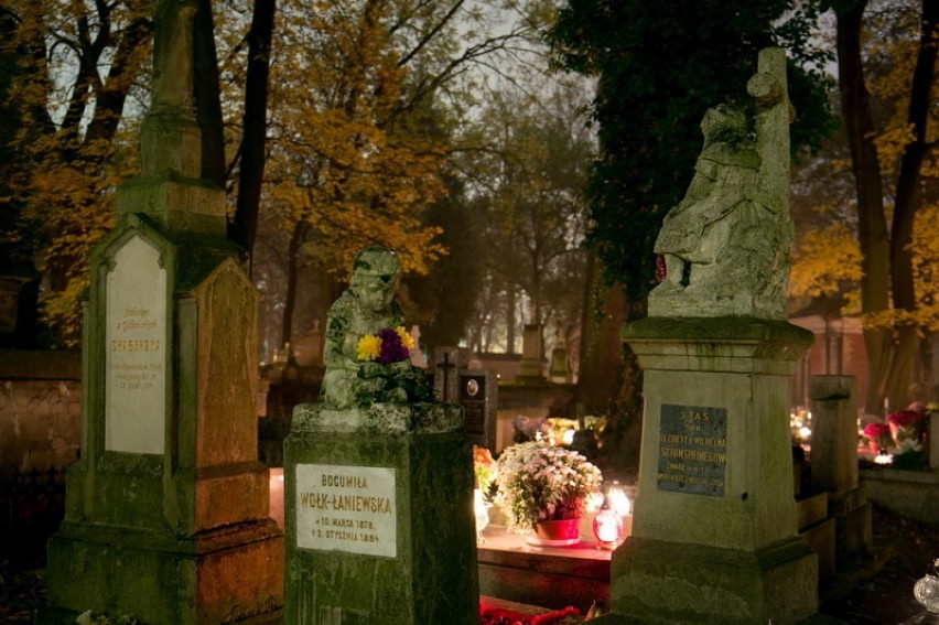Cmentarz Rakowicki nocną porą [ZDJĘCIA]