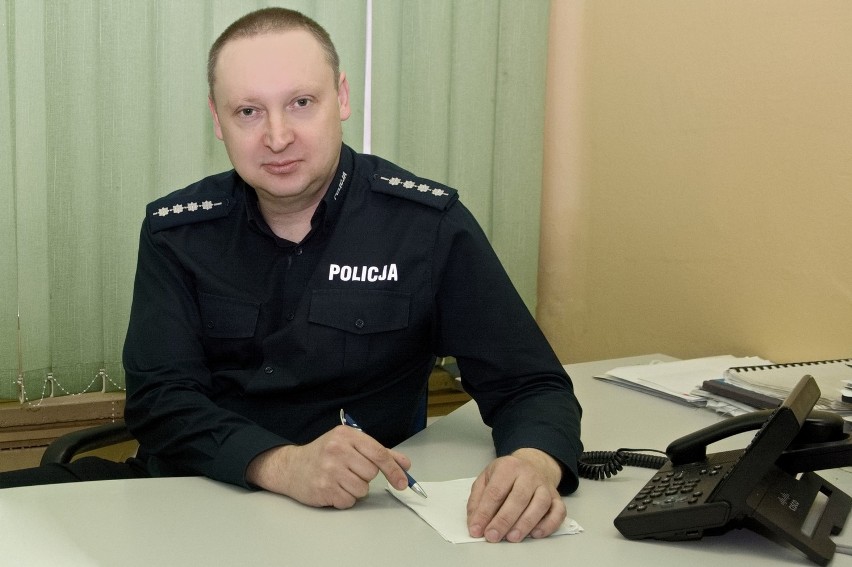 Asp. sztab. Grzegorz Stygar, komendant Komisariatu Policji w...