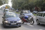 Wypadek na Kopcińskiego w Łodzi. Nie żyje motocyklista