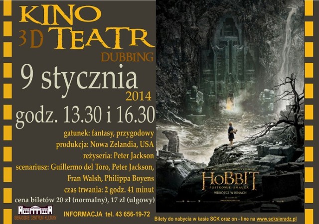 Czwartkowe kino w Sieradzu z Hobbitem. Seanse 9 stycznia, bilety już dostępne