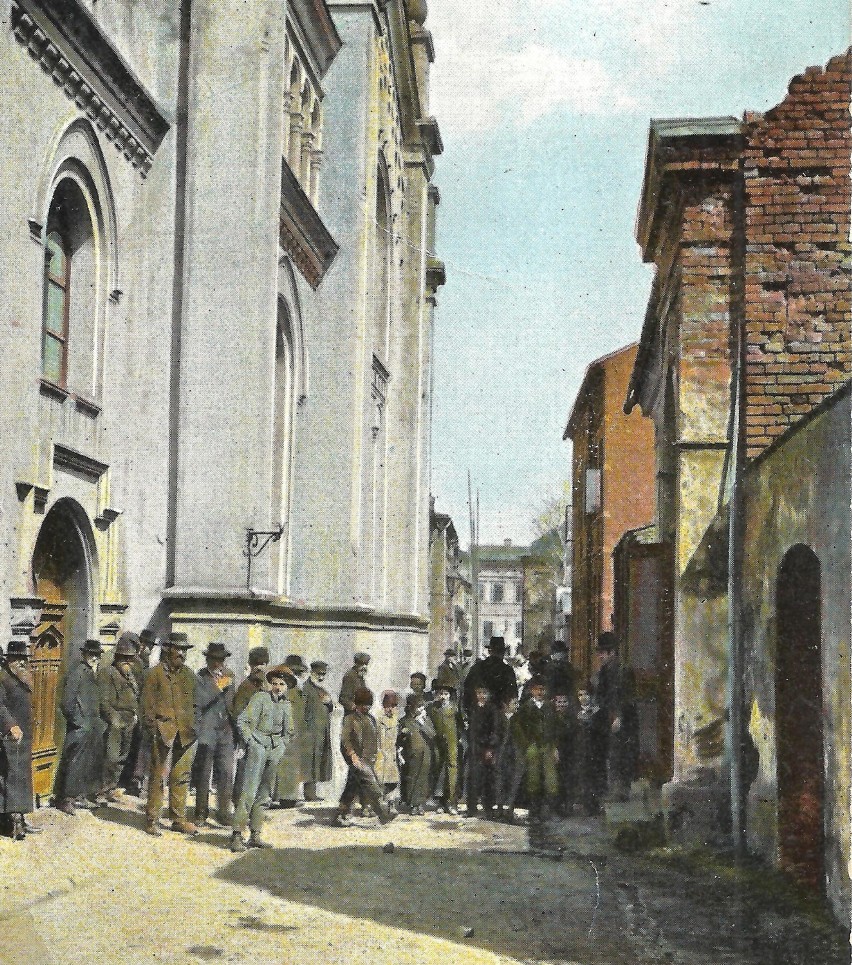 Przedwojenne zdjęcie Wielkiej Synagogi w Oświęcimiu