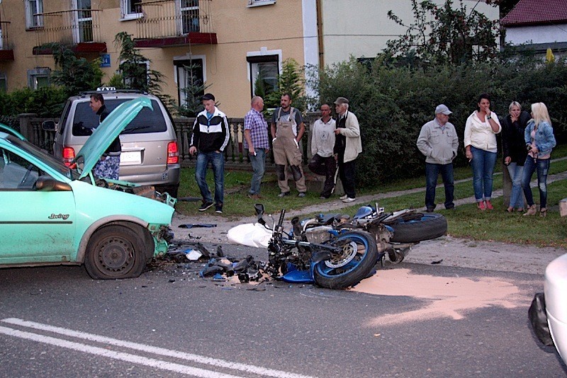 Sławno. Wypadek na ulicy Gdańskiej w Sławnie - zdjęcia