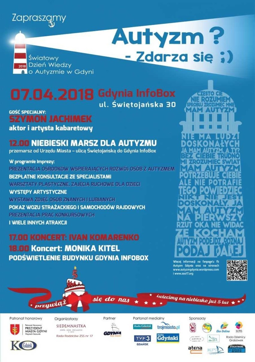 Światowy Dzień Wiedzy o Autyzmie w Gdyni. Niebieski Marsz przejdzie ulicami Gdyni 