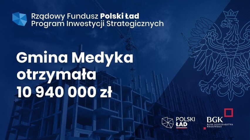 Gmina Medyka - 10 940 000 zł w tym:Budowa sieci wodociągowej...