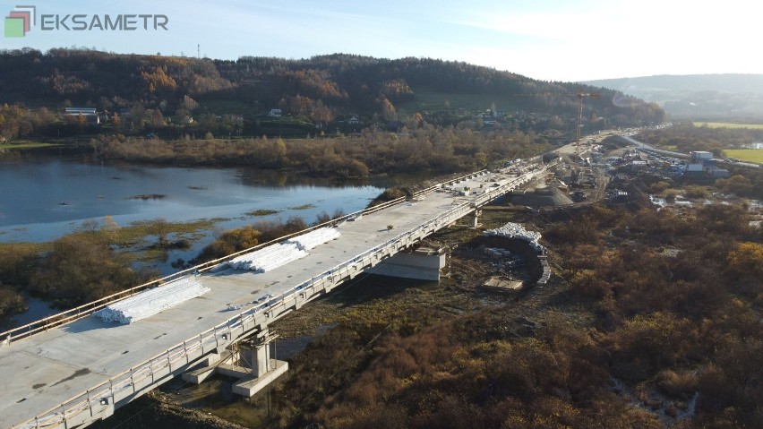 Nowy Sącz, Kurów. Budowa mostu w Kurowie na półmetku [ZDJĘCIA]