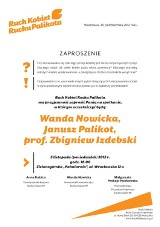 Już dzisiaj spotkanie z Januszem Palikotem, Wandą Nowicką i Zbigniewem Izdebskim
