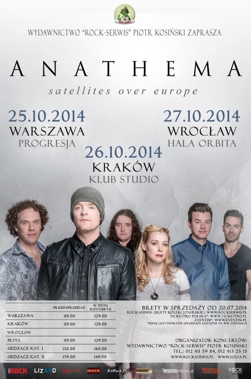 Anathema na trzech koncertach w Polsce, 25 października w Warszawie