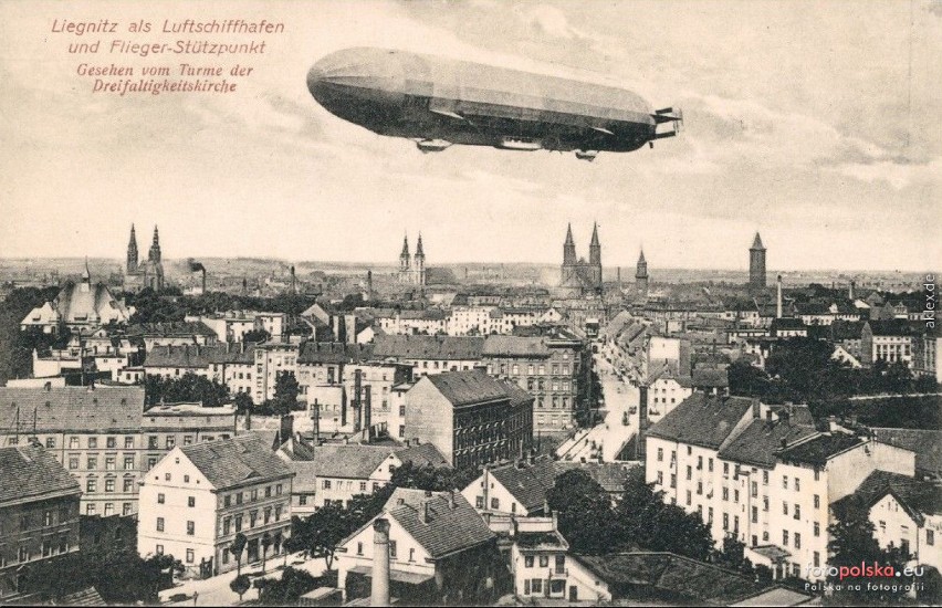 Zeppeliny nad Legnicą i lądowisko sterowców. Zobacz wspaniałe fotografie dawnej Legnicy! ARCHIWALNE ZDJĘCIA