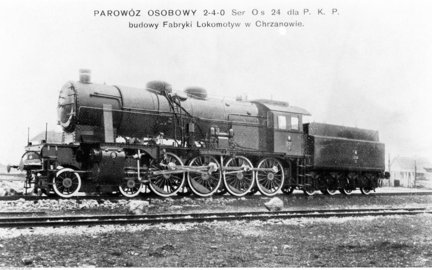 Parowóz osobowy serii Os 24 o układzie osi 2-4-0 (2'D)...