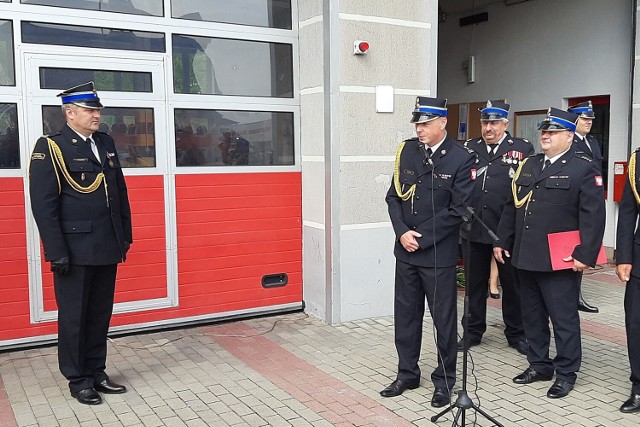 Uroczysta zbiórka i wręczenie decyzji odbyło się na placu kwidzyńskiej jednostki PSP