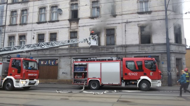 Pożar kamienicy w Chorzowie Batorym