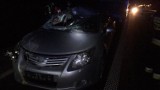Kiezmark, gm. Cedry Wielkie: Nocne zderzenie dwóch samochodów z łosiem na S7. Dwie osoby trafiły do szpitala [ZDJĘCIA]