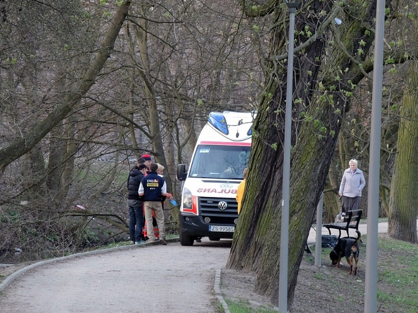 Straż pożarna i pogotowie ratunkowe nad Iną