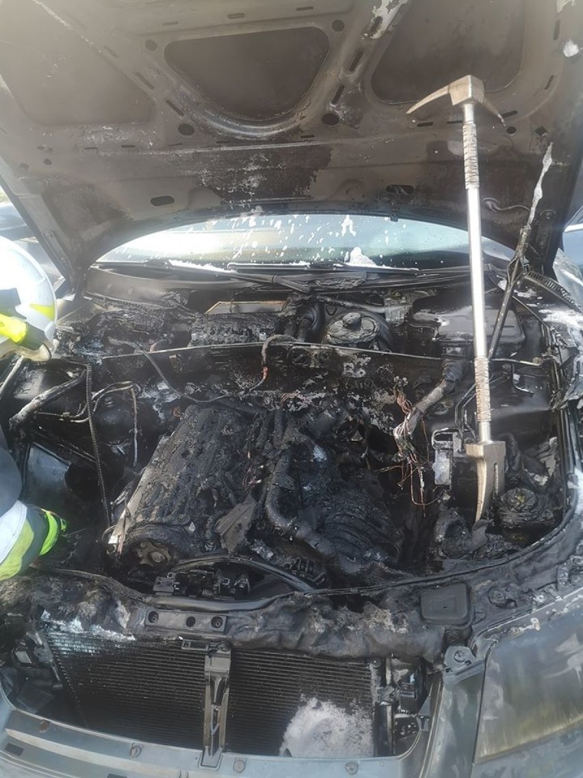 Pożar samochodu osobowego w miejscowości Charbowo