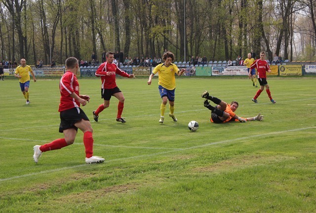 W ósmej minucie meczu Kamil Jaroszewski strzelił gola dla Olimpii Koło