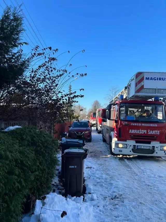 Pożar w domu w Dąbrowie Górniczej