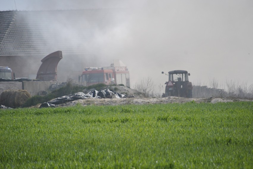 Z AKCJI: Groźny pożar w gospodarstwie w Biadkach. Na miejscu osiem zastępów strażackich [ZDJĘCIA]