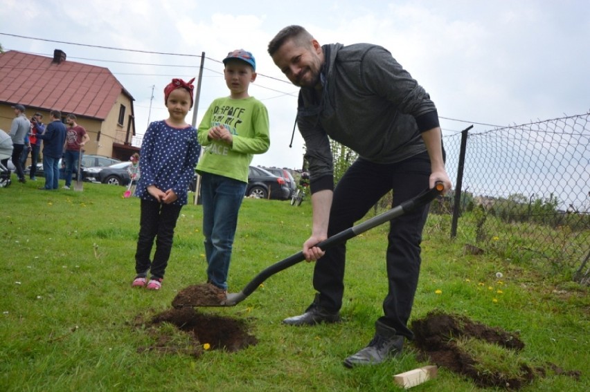 Skwer ojców w Jastrzębiu: posadzili drzewa dla dzieci