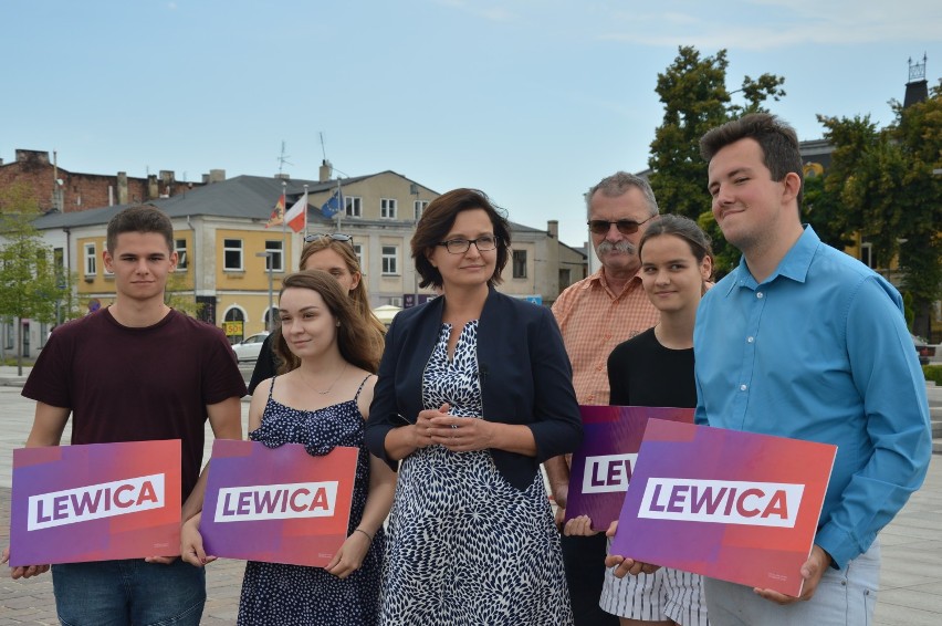 Wybory 2019 w Tomaszowie Maz. Konferencja Lewicy na pl. Kościuszki [ZDJĘCIA, FILM]