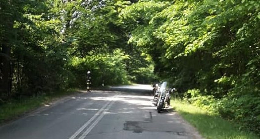 Wypadek motocykla na trasie Somonino - Egiertowo
