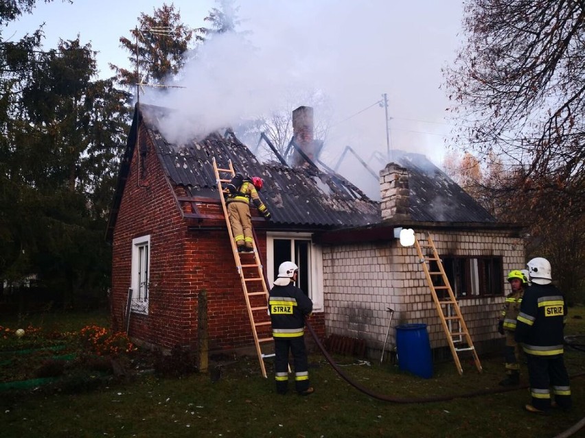 Pożar domu w Woli Buczkowskiej 11 listopada  
