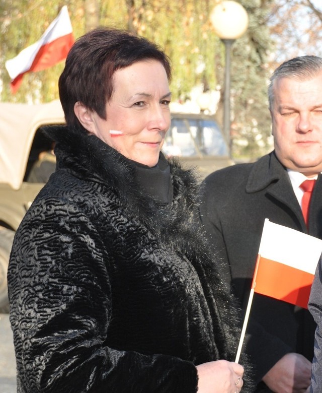 Prezydent Anna Milczanowska podczas obchodów Święta Niepodległości