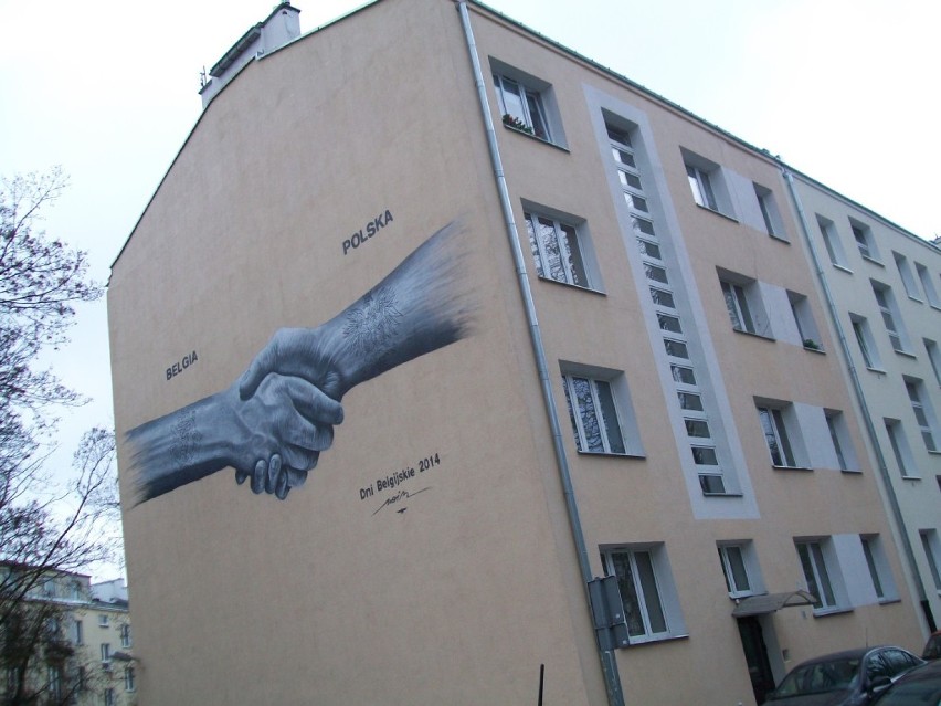 Belgijski mural odsłonięty w Warszawie [zdjęcia]