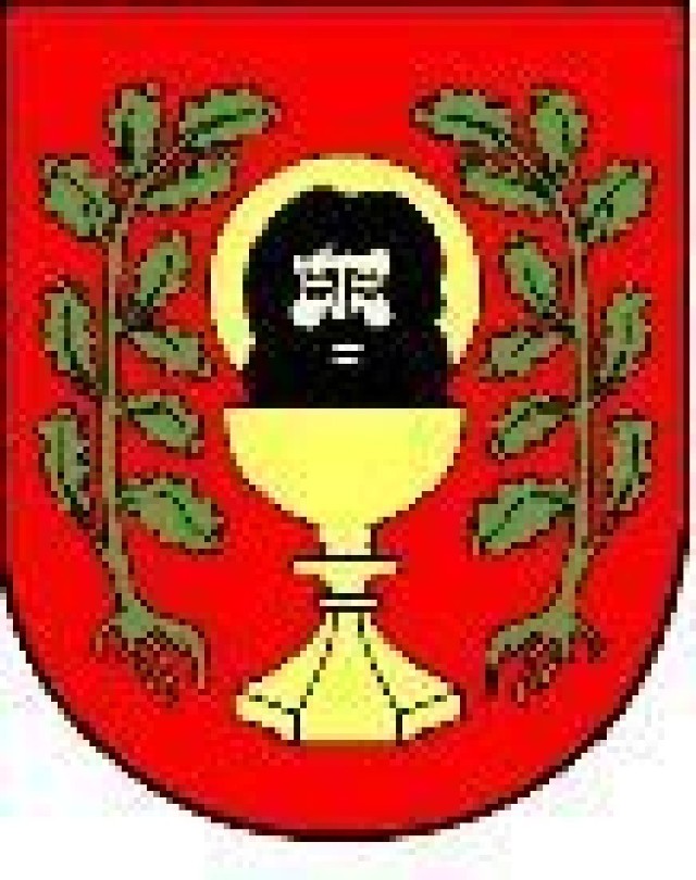 herb Łasina Głowa Św. Jana w Kielichu