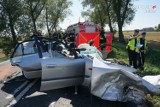 Śmiertelny wypadek w Żerdzinach. Kierowca zginął na miejscu [FOTO]