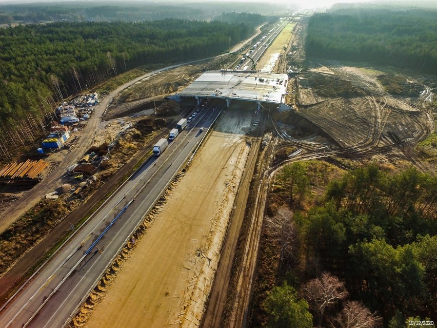 Tak wygląda plac budowy autostrady A1, między Częstochową i...
