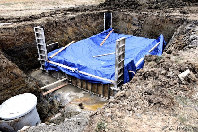 W Mszance trwa budowa zbiornika na wodę. Bedzie miał 250 metrów sześciennych pojemności. Powstanie też stacja pomp