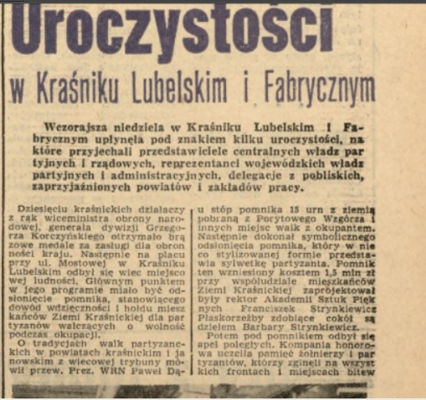 „Pomnik Partyzanta” w Kraśniku zostanie usunięty. Według IPN propaguje on komunizm