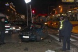 Wypadek na Towarowej z udziałem tramwaju [zdjęcia]