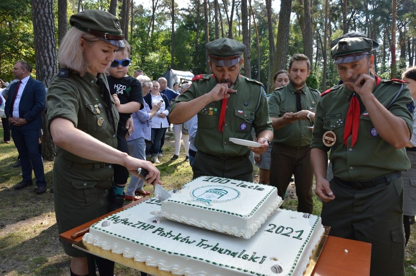 100-lecie Hufca ZHP Piotrków w bazie harcerskiej Trzy Morgi,...