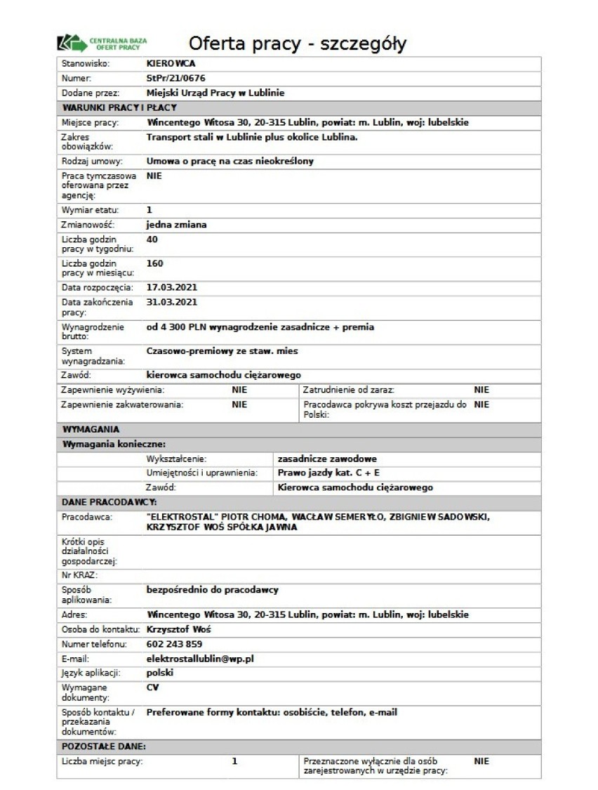 Zarabiaj 4 tys. zł i więcej! Pełny etat i wysokie zarobki. Praca czeka w powiecie lubelskim. Zobacz oferty