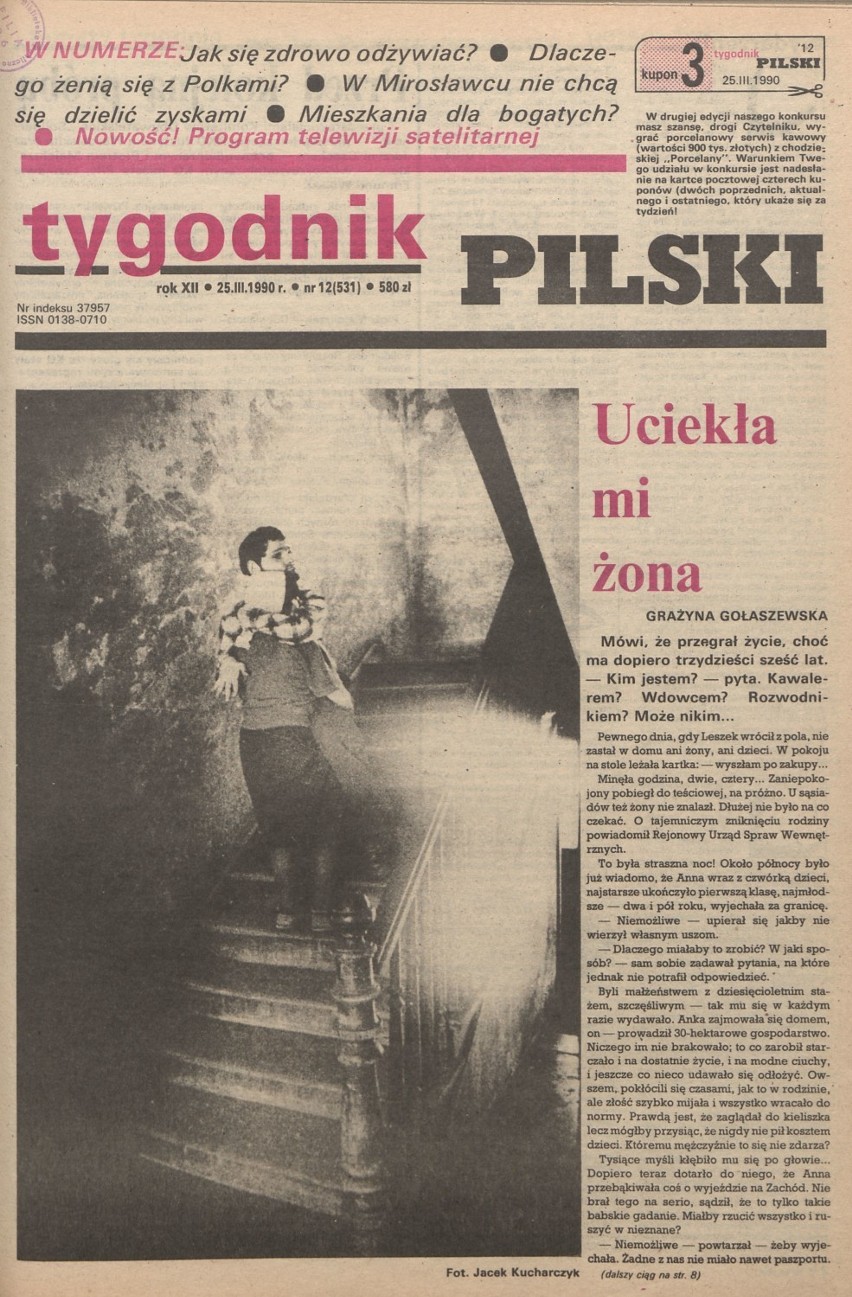 Wiek pary dobiegł końca. Gwda zawsze groźna. Ropa na działkach. Tygodnik w 1990 roku