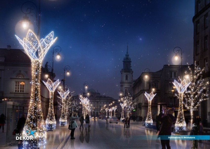 Świąteczna iluminacja w Warszawie 2016