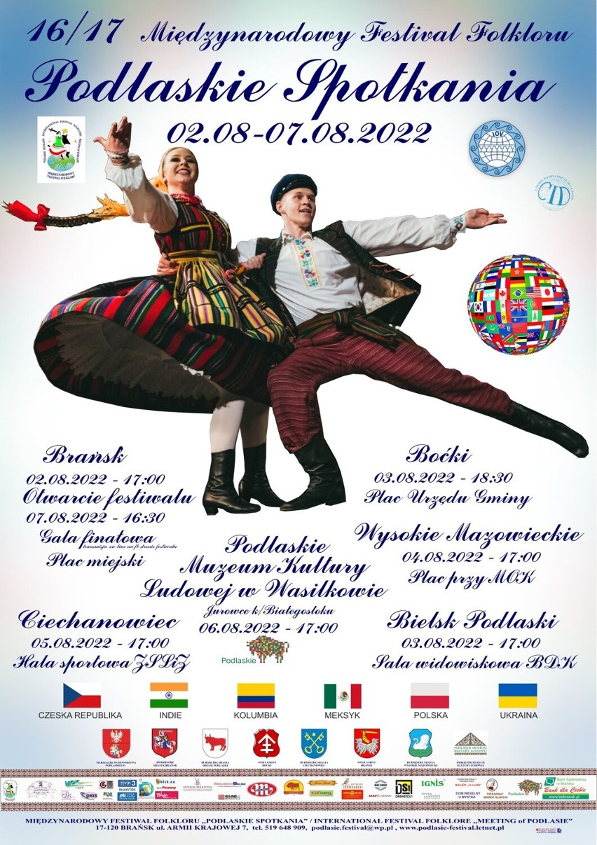 Międzynarodowy Festiwal Podlaskie Spotkania już jutro w Bielsku Podlaskim. Zobaczymy zespoły z Meksyku i Indii