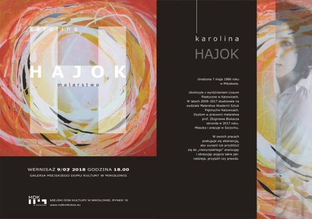 Wystawa w Mikołowie: prace Karoliny Hajok