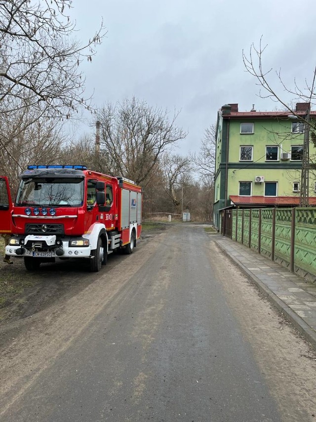Na miejscu przy ul. Słodowskiej we Włocławku pojawiła grupa chemiczna Państwowej Straży Pożarnej  i WIOŚ