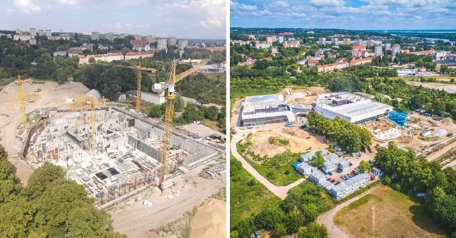 Tak zmiana sie plac budowy w Fabryce Wody. Od gołej ziemi po ogromny aquapark w Szczecinie. Zobacz i porównaj różnicę na zdjęciach ->>>