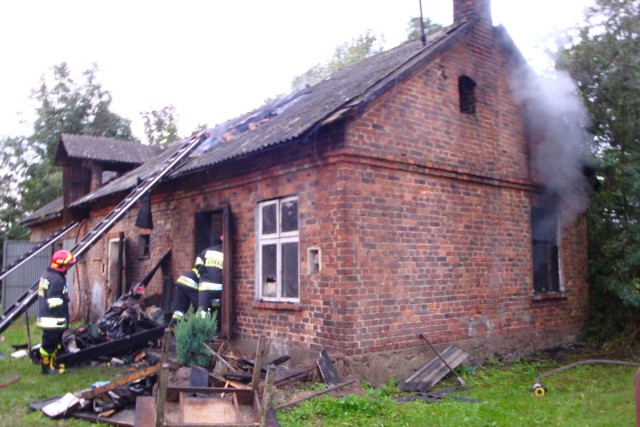 Pożar domu w gminie Rychwał